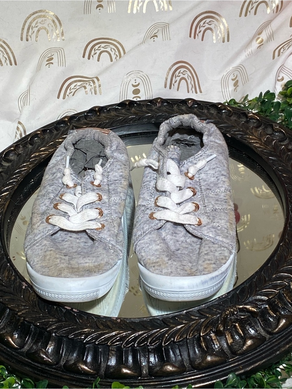 Tommy Bahama Gray Lace-Up Sneakers with White Soles
